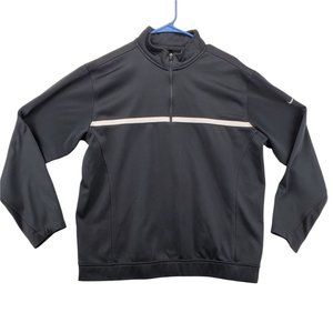 Nike Golf Shirt Men's Long Sleeve 1/4 Zip Pullover Sweatshirt Black Medium